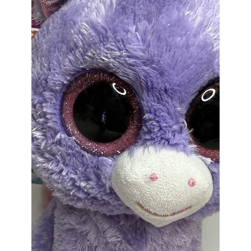 Ty Beanie‎ Boo Athena Purple Unicorn Dragon Plush Pink Glitter Wings 8